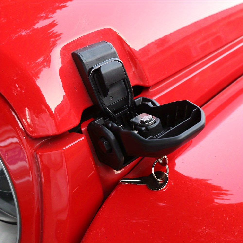 Applicable to 2018-2024 for JEEP for JL\u002FJT 4XE 2-Door & 4-Door OEM-Style Hood Latch Lock | Nylon Fiberglass Composite Anti-Theft Security Upgrade | Direct Fit Engine Cover Lock for Enhanced Safety