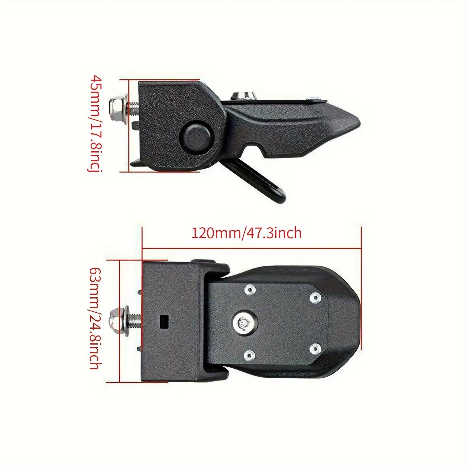 Two Aluminum Alloy Key Locks Designed for JEEP for Wrangler - Engine Hood Anti-Theft Safety Latch, Robust Metal Build, Stylish Black End, Improved Vehicle Security, Sleek Metallic Appearance, And Long-Lasting Metal Locks