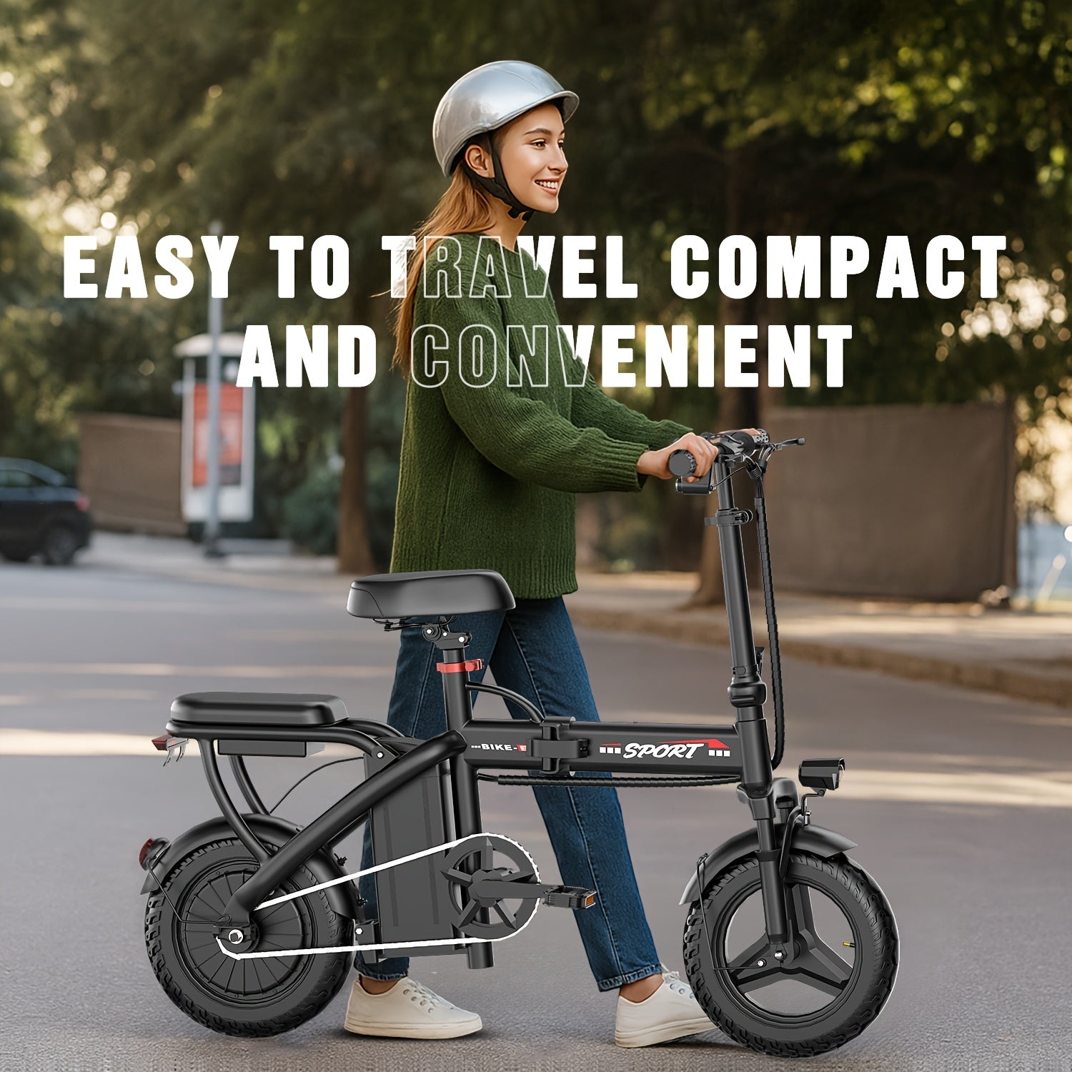 Foldable Electric Bike for Adults, 14\