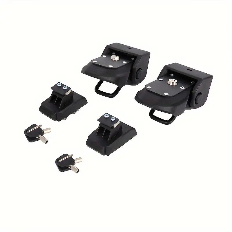 Two Aluminum Alloy Key Locks Designed for JEEP for Wrangler - Engine Hood Anti-Theft Safety Latch, Robust Metal Build, Stylish Black End, Improved Vehicle Security, Sleek Metallic Appearance, And Long-Lasting Metal Locks