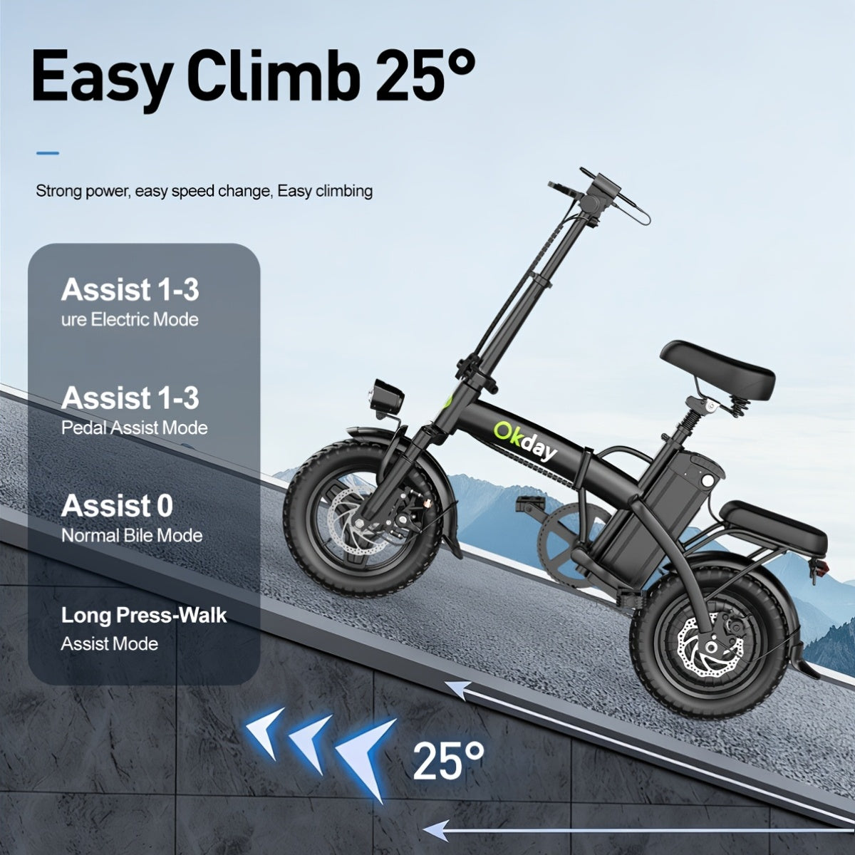 400W High-power Electric Bicycle - Long Range & 19 MPH, Foldable Portable Electric Scooter, Equipped With Dual Brakes, 14-inch All-terrain Tire Wheels, Dual Power Batteries\u002Felectric Mode, Multi-functional Bicycle, Iron-carbon Alloy Frame