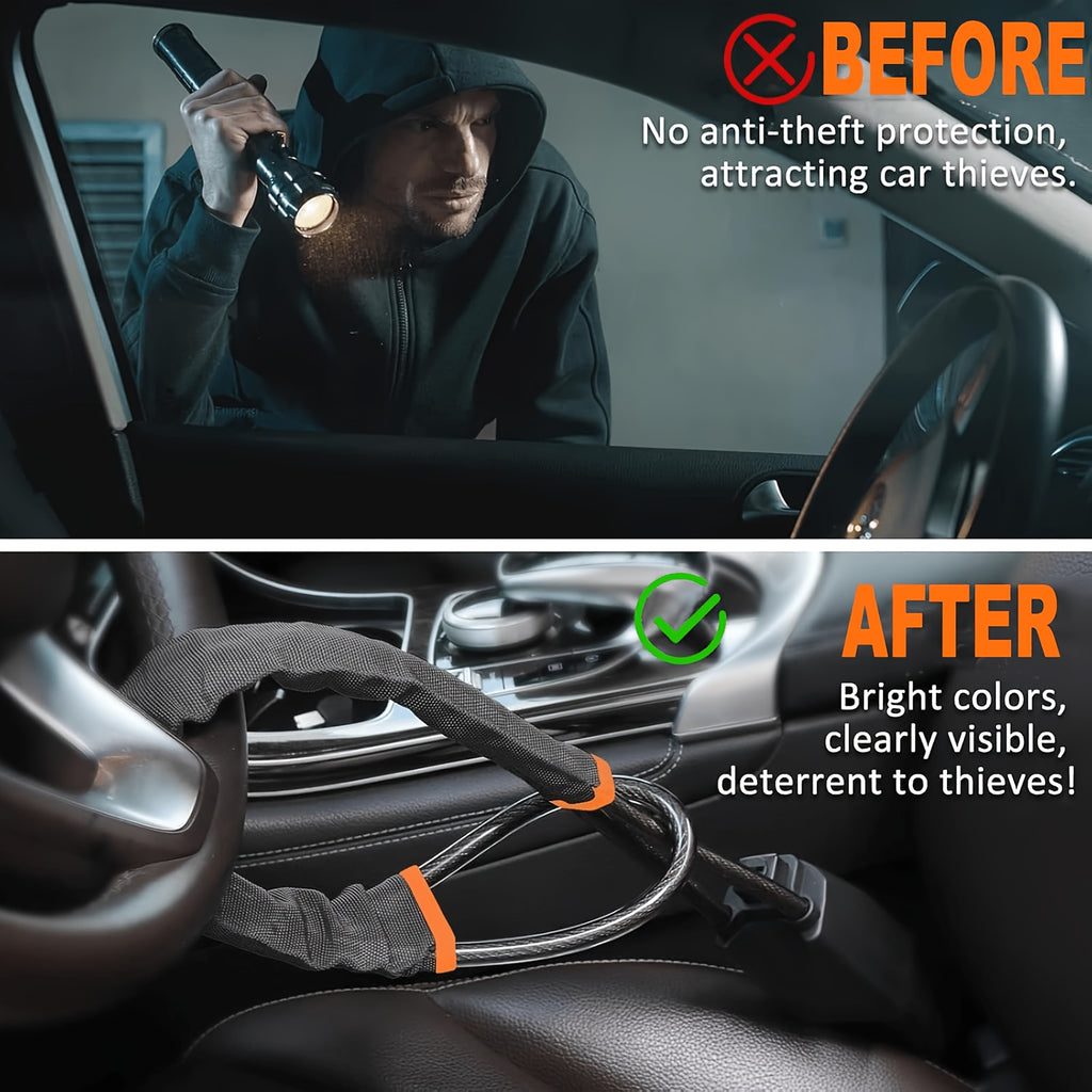 Car Steering Wheel Lock, 2 Pack Anti Theft Car Device with Max 17\