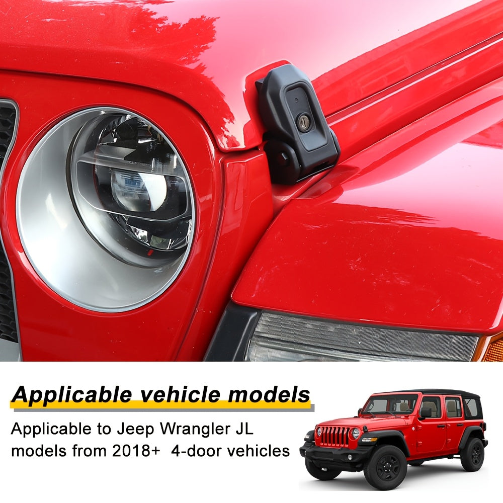Applicable to 2018-2024 for JEEP for JL\u002FJT 4XE 2-Door & 4-Door OEM-Style Hood Latch Lock | Nylon Fiberglass Composite Anti-Theft Security Upgrade | Direct Fit Engine Cover Lock for Enhanced Safety