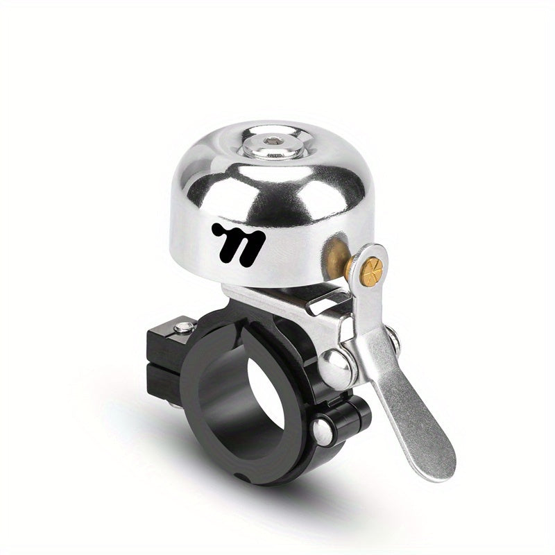 WEST BIKING Bicycle Bell - Heavy-Duty Copper Construction, Press-To-Rebound Crisp Ringtone, Long Trailing Sound, Lightweight Bike Handlebar Bell With, Fits 0. 87In\u002F2. 22Cm Handlebars, for Road, Mountain, Commuter Bicycles - Cycling Safety Alert
