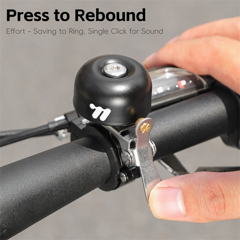WEST BIKING Bicycle Bell - Heavy-Duty Copper Construction, Press-To-Rebound Crisp Ringtone, Long Trailing Sound, Lightweight Bike Handlebar Bell With, Fits 0. 87In\u002F2. 22Cm Handlebars, for Road, Mountain, Commuter Bicycles - Cycling Safety Alert