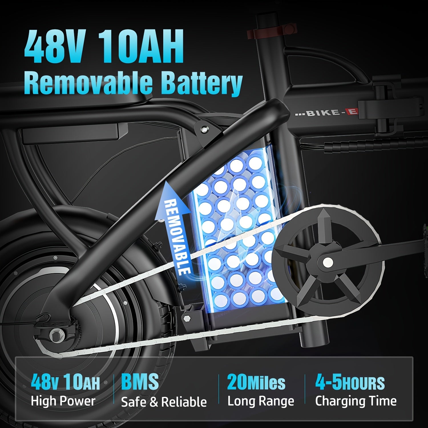 Foldable Electric Bike for Adults, 14\
