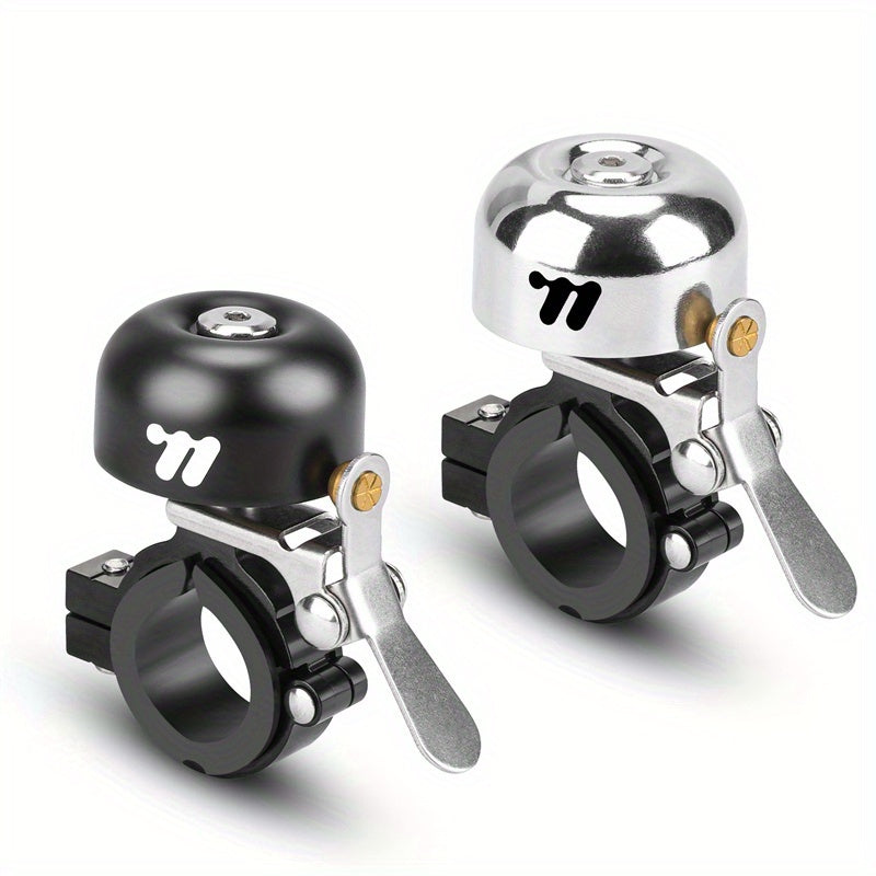 WEST BIKING Bicycle Bell - Heavy-Duty Copper Construction, Press-To-Rebound Crisp Ringtone, Long Trailing Sound, Lightweight Bike Handlebar Bell With, Fits 0. 87In\u002F2. 22Cm Handlebars, for Road, Mountain, Commuter Bicycles - Cycling Safety Alert