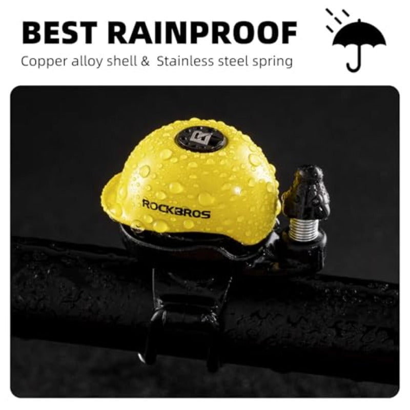 1 ROCKBROS Classic Bike Bell | 80dB Aluminum Alloy Rotatable Base, Fits 0.86-1.34in\u002F22-34mm Bicycle Handlebars