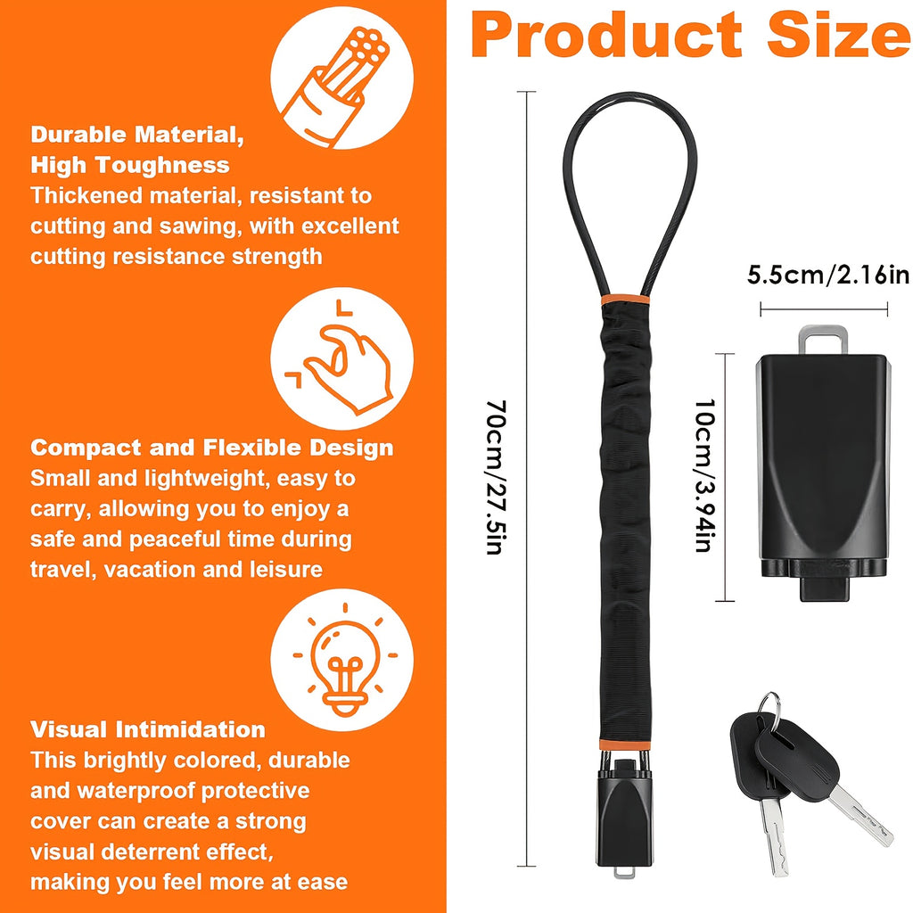 Car Steering Wheel Lock, 2 Pack Anti Theft Car Device with Max 17\
